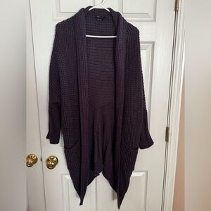 BCBGMAXAZRIA. Deep purple cardigan size LARGE